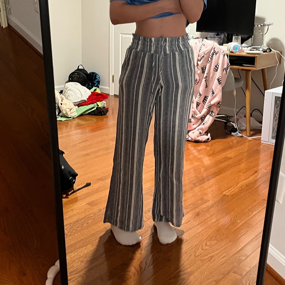 Stripped casual pants